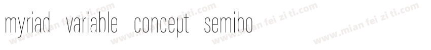 myriad variable concept semibold字体转换